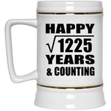 Happy 35th Anniversary Square Root of 1225 Years & Counting - Beer Stein