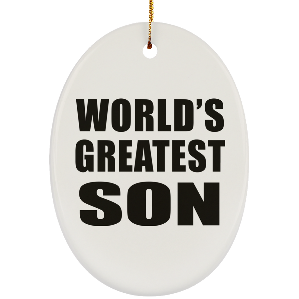 World's Greatest Son - Oval Ornament