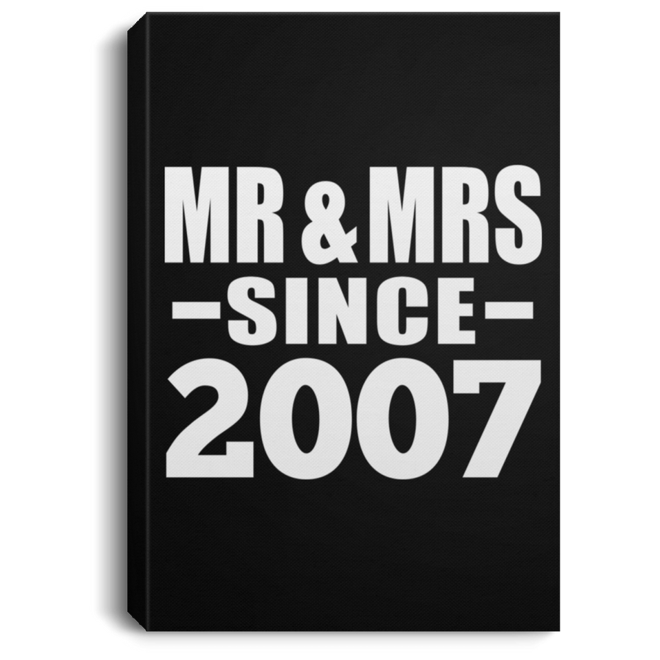 17th Anniversary Mr & Mrs Since 2007 - Canvas Portrait