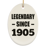 119th Birthday Legendary Since 1905 - Oval Ornament