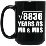 94th Anniversary Square Root of 8836 Years As Mr & Mrs - 15oz Coffee Mug Black