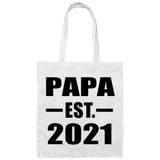 Papa Established EST. 2021 - Tote Bag White