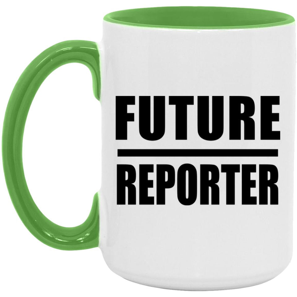 Future Reporter - 15oz Accent Mug Green