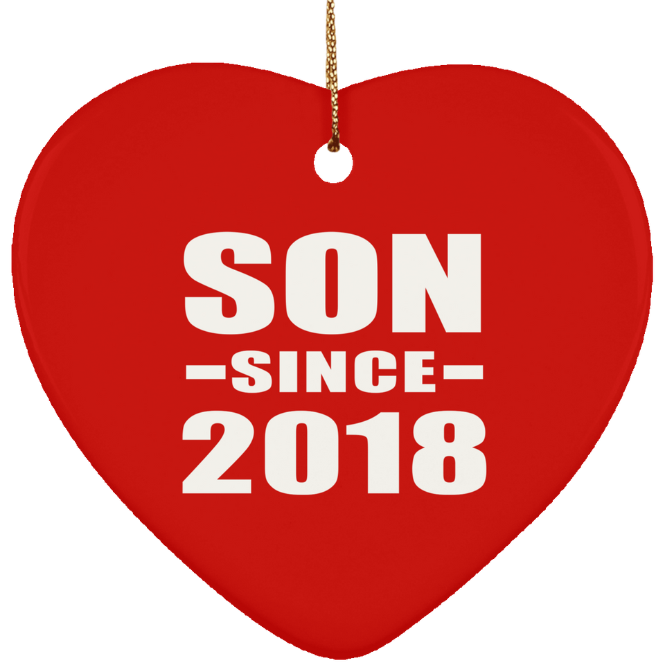 Son Since 2018 - Heart Ornament