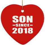 Son Since 2018 - Heart Ornament