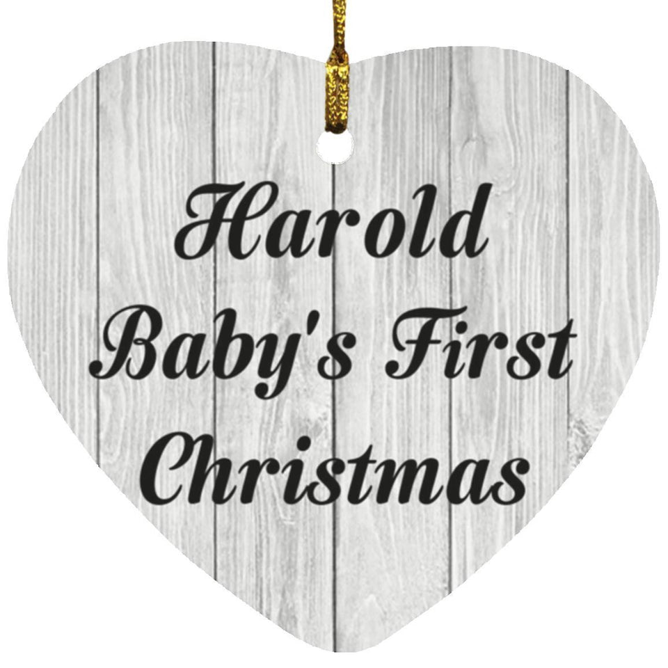 Harold Baby's First Christmas - Heart Ornament F