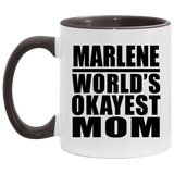 Marlene World's Okayest Mom - 11oz Accent Mug Black