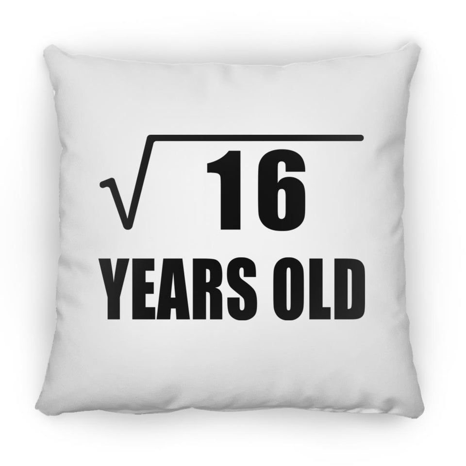 4th Birthday Square Root of 16 Years Old - Throw Pillow