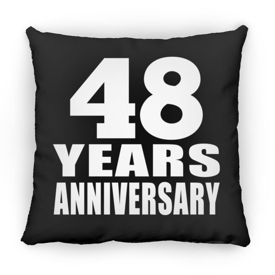 48th Anniversary 48 Years - Throw Pillow Black