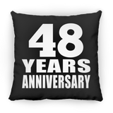 48th Anniversary 48 Years - Throw Pillow Black