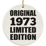 51st Birthday Original 1973 Limited Edition - Circle Ornament