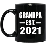 Grandpa Established EST. 2021 - 11oz Coffee Mug Black