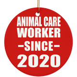 Animal Care Worker Since 2020 - Circle Ornament