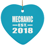 Mechanic Established EST. 2018 - Heart Ornament
