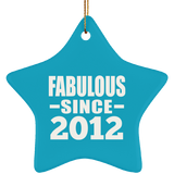 12th Birthday Fabulous Since 2012 - Star Ornament