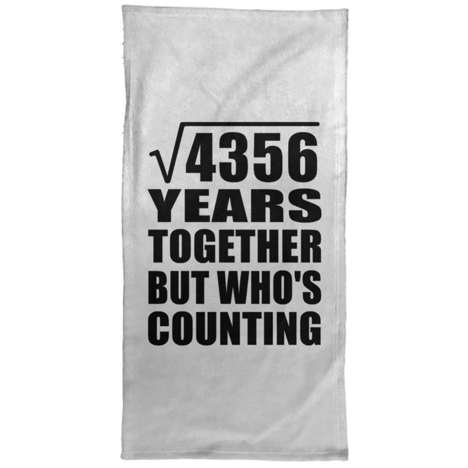 66th Anniversary Square Root of 4356 Years Who's Counting - Hand Towel