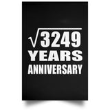 57th Anniversary Square Root of 3249 Years Anniversary - Poster Portrait