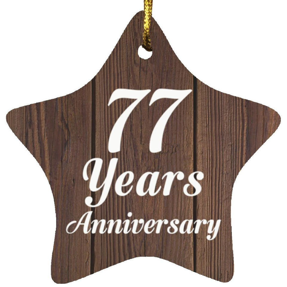 77th Anniversary 77 Years Anniversary - Star Ornament D