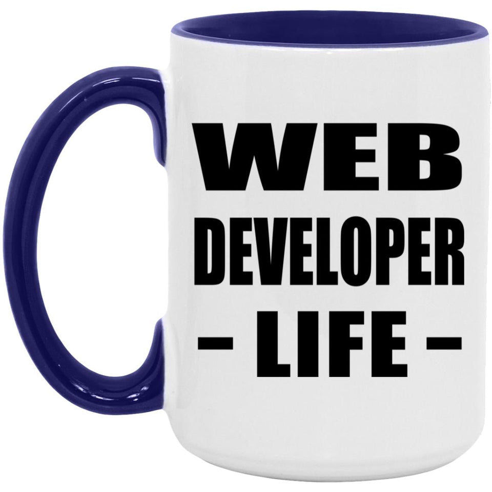 Web Developer Life - 15oz Accent Mug Purple