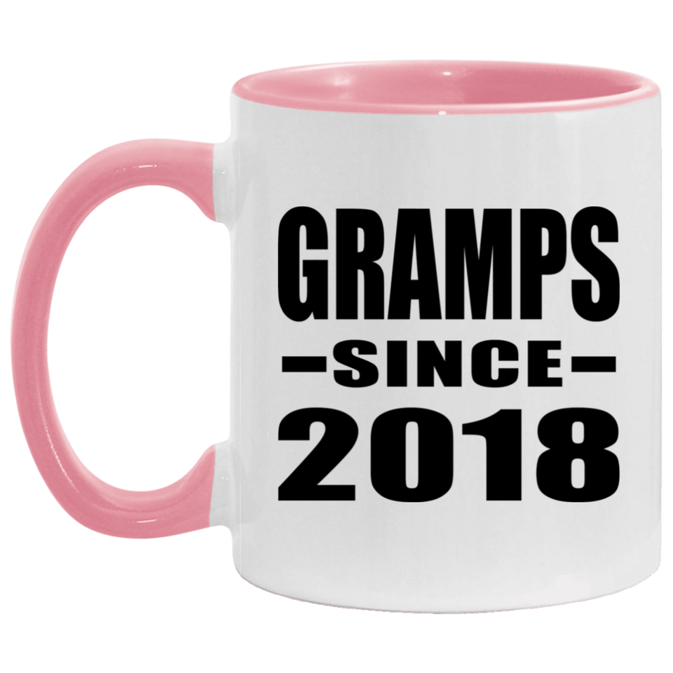 Gramps Since 2018 - 11oz Accent Mug Pink