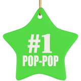 Number One #1 Pop-Pop - Star Ornament