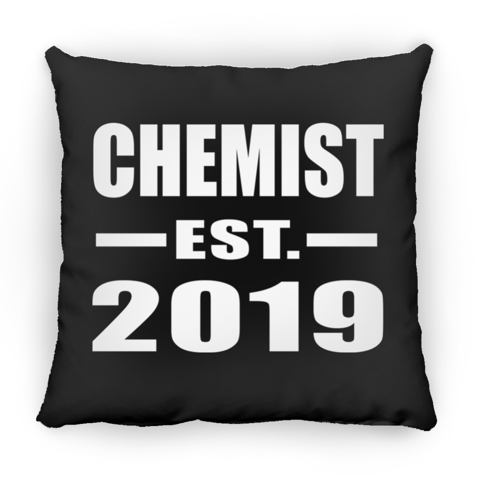 Chemist Established EST. 2019 - Throw Pillow Black
