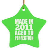 13th Birthday Made In 2011 Aged to Perfection - Star Ornament
