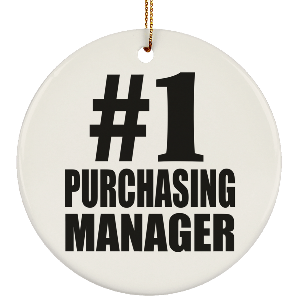 Number One #1 Purchasing Manager - Circle Ornament