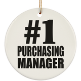 Number One #1 Purchasing Manager - Circle Ornament