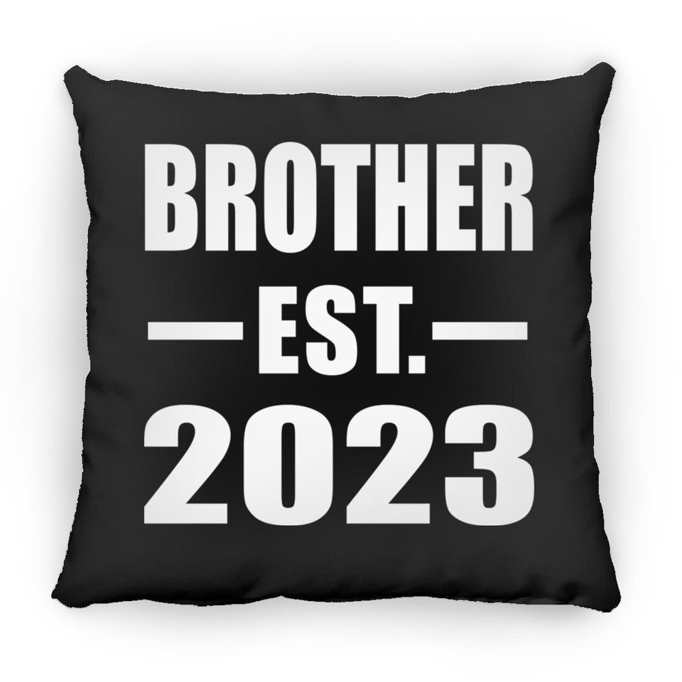 Brother Established EST. 2023 - Throw Pillow Black