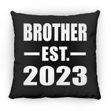 Brother Established EST. 2023 - Throw Pillow Black