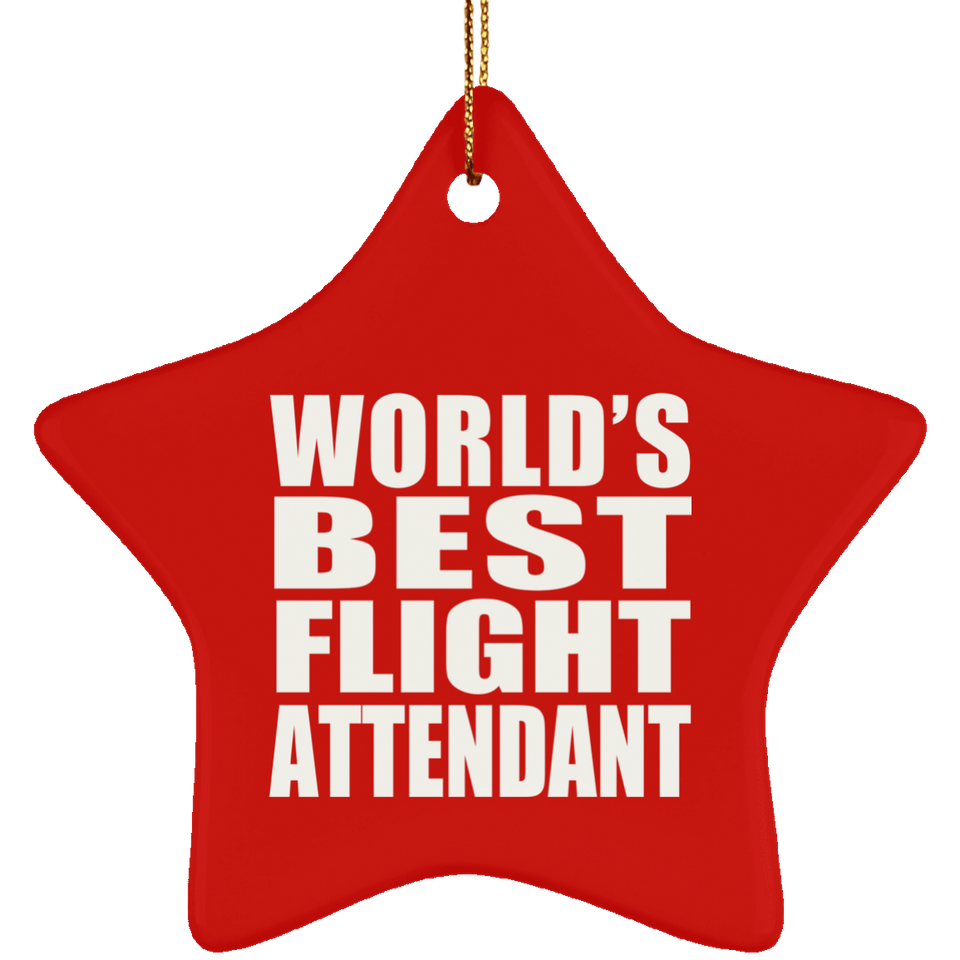 World's Best Flight Attendant - Star Ornament