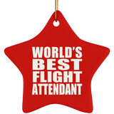 World's Best Flight Attendant - Star Ornament