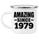 45th Birthday Amazing Since 1979 - 12oz Camping Mug