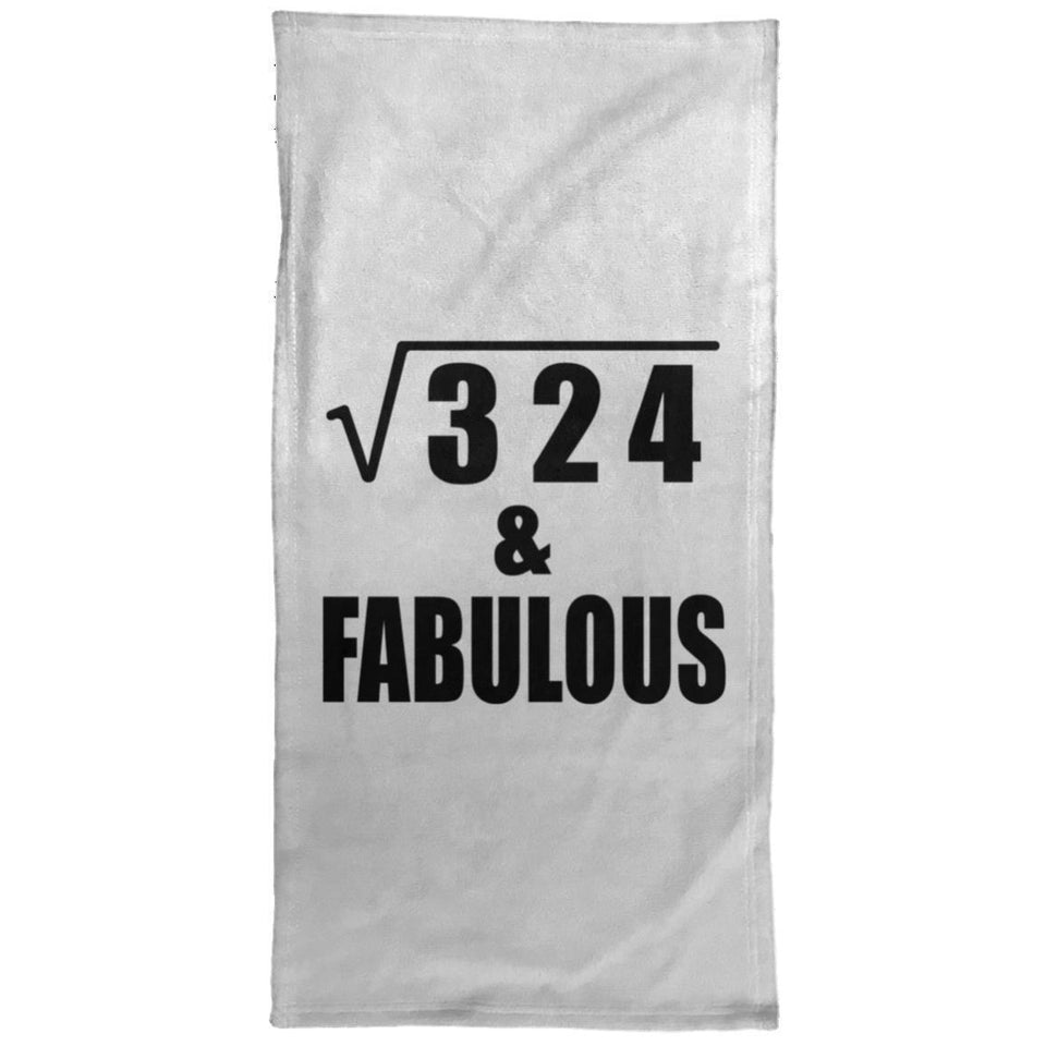 18th Birthday Square Root of 324 & Fabulous - Hand Towel