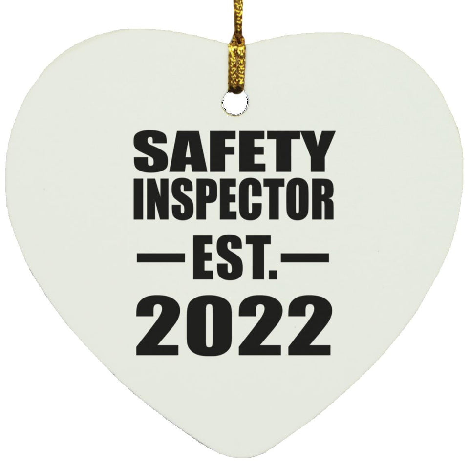 Safety Inspector Established EST. 2022 - Heart Ornament