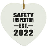 Safety Inspector Established EST. 2022 - Heart Ornament
