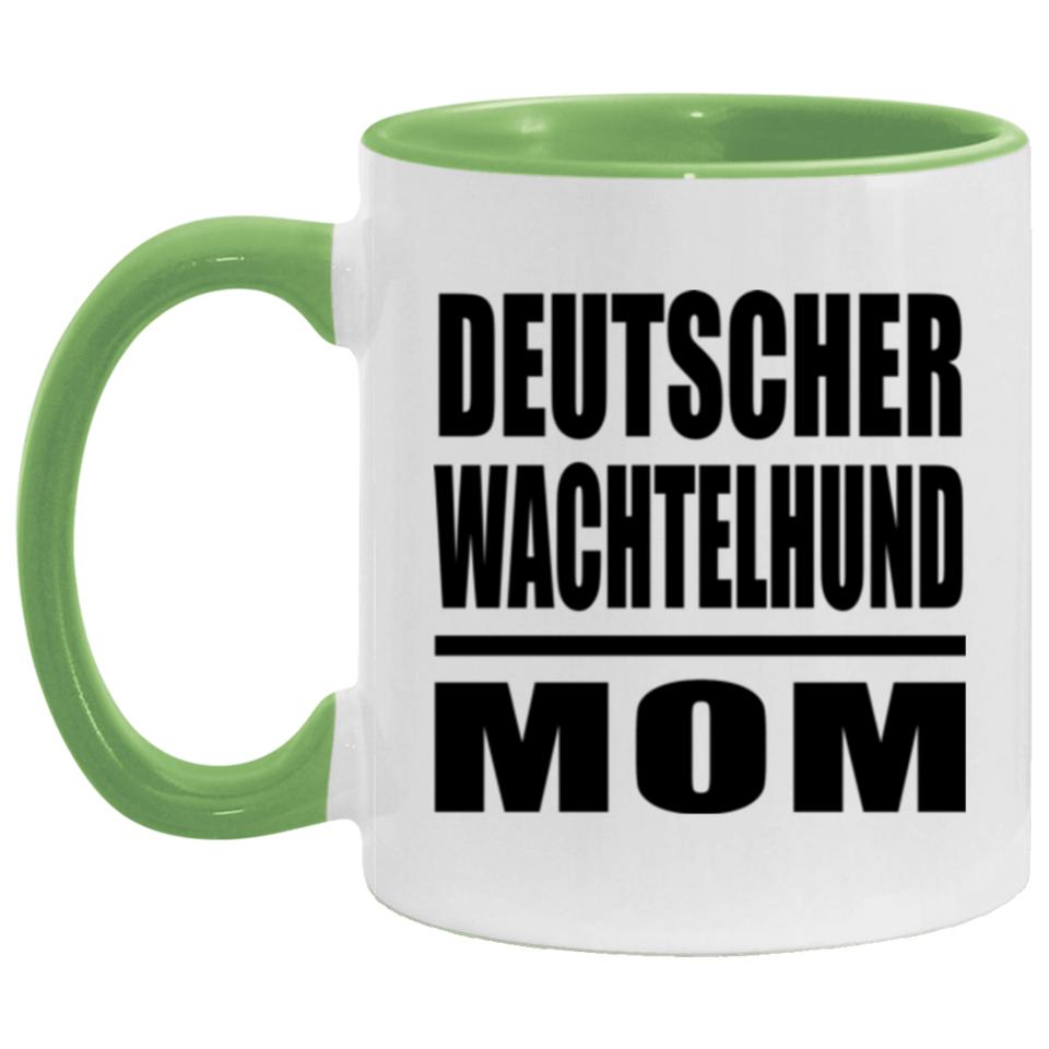 Deutscher Wachtelhund Mom - 11oz Accent Mug Green