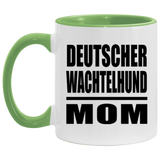Deutscher Wachtelhund Mom - 11oz Accent Mug Green