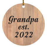 Grandpa Established EST. 2022 - Circle Ornament C