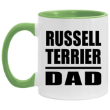 Russell Terrier Dad - 11oz Accent Mug Green