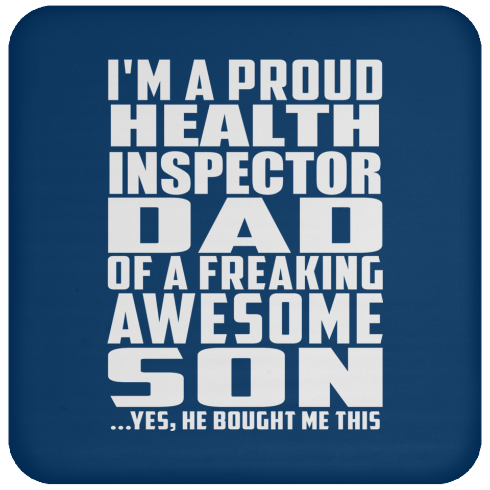 Proud Health Inspector Dad Of Awesome Son - Drink Coaster