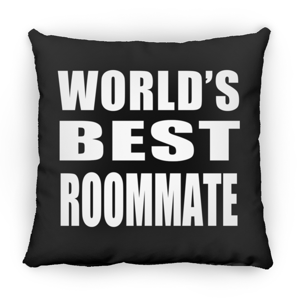 World's Best Roommate - Throw Pillow Black