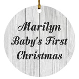 Marilyn Baby's First Christmas - Circle Ornament F