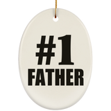 Number One #1 Father - Oval Ornament