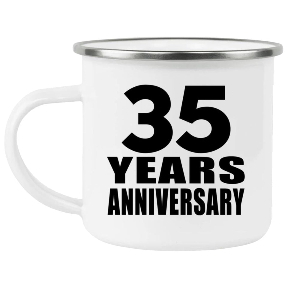 35th Anniversary 35 Years - 12oz Camping Mug