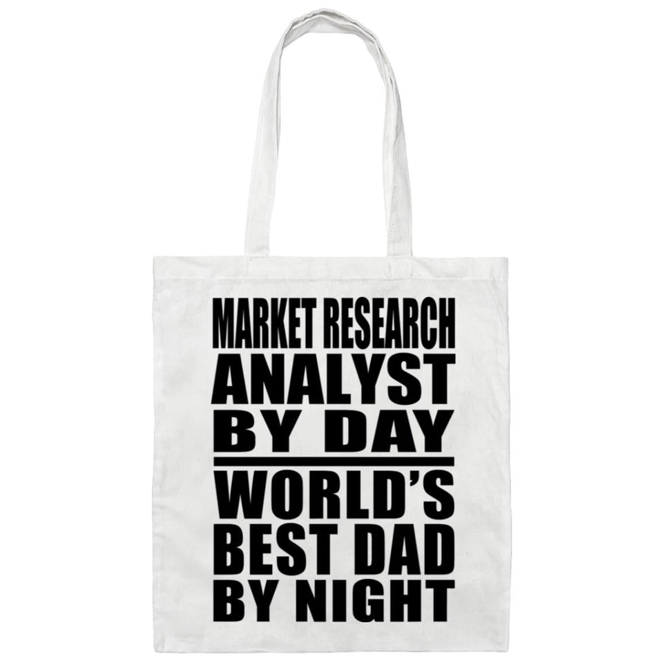 Market Research Analyst By Day World's Best Dad By Night - Tote Bag White
