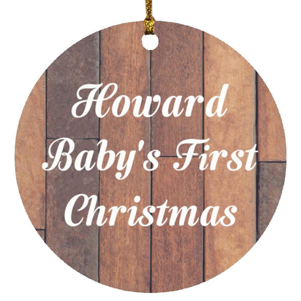 Howard Baby's First Christmas - Circle Ornament E