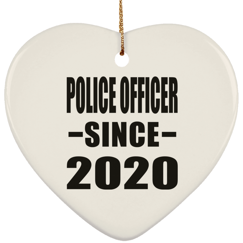 Police Officer Since 2020 - Heart Ornament