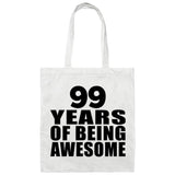 99th Birthday 99 Years Of Being Awesome - Tote Bag White